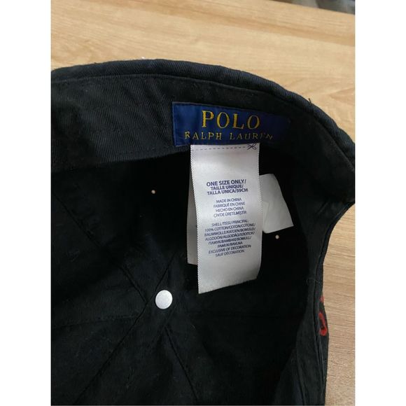 Ralph Lauren Unisex Baseball Cap Dark Navy Blue Hat, Red Polo Design - Picture 7 of 7